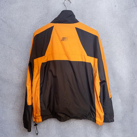 Vintage 90s New Balance Gray And Orange Full Zip Windbreaker Large - Picture 2 of 5